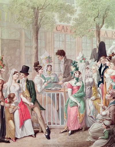 La terraza del Café de la Rotonde en 1814 de Georg Emanuel Opitz